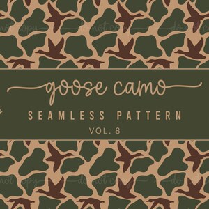 Naadloze camouflagepatroon gans, old school camouflage, moerascamouflage, camouflageachtergronden, camouflagesublimatiepatroon, camouflagepatroon gansjacht