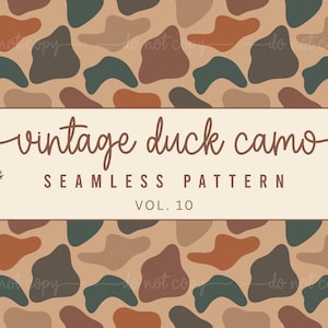 Vintage naadloze camouflagepatroon eend, old school camouflage, moerascamouflage, camouflageachtergronden, camouflagesublimatiepatroon, camouflagepatroon van eendjacht