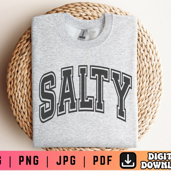 Salty SVG PNG PDF, Varsity Svg Png, Boat Day Svg Png, Beach Vibes Svg Png, Ocean Svg, Salty Beach Svg Png, Beach Babe Svg, Instant Download