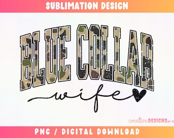 Camisa de cuello azul con camuflaje PNG / Camuflaje / Desgastado / Fuente universitaria / Sublimación / Descarga digital