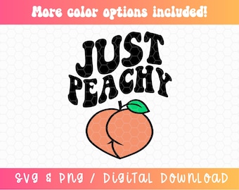 Just Peachy SVG PNG, Peach Butt SVG PNG, Peach SVG PNG, Maglietta da palestra SVG PNG, Fitness SVG PNG, Glute Day SVG, Maglietta da allenamento SVG, Palestra retrò SVG