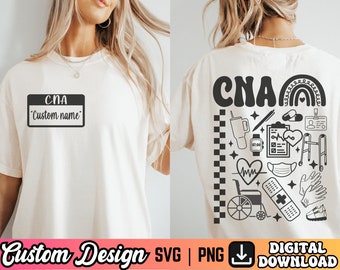 CNA SVG PNG, Custom Cna Svg Png, Nurse Aide Svg Png, Nursing Assistant Svg Png, Cna Collage Svg Png, Personlalized Cna Svg Png, Nursing Svg