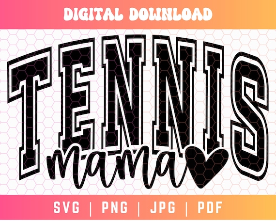 Tennis Mama SVG PNG, Tennis Svg Png, Tennis Mom Svg Png, Tennis Sublimation, Varsity Svg Png, Tennis Mom Era Svg Png, Tennis Shirt Svg Png
