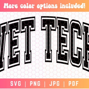Vet Tech SVG PNG, Varsity Svg Png, Veterinario Svg Png, Amante degli animali Svg, Gatto Svg Png, Cane Svg, File di artigianato digitale per Cricut/Silhouette