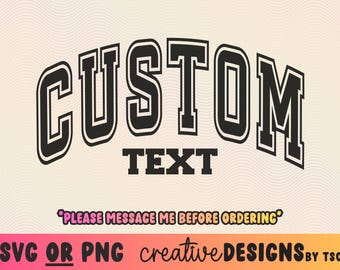 Custom Varsity Font Design | SVG or PNG | Digital Download