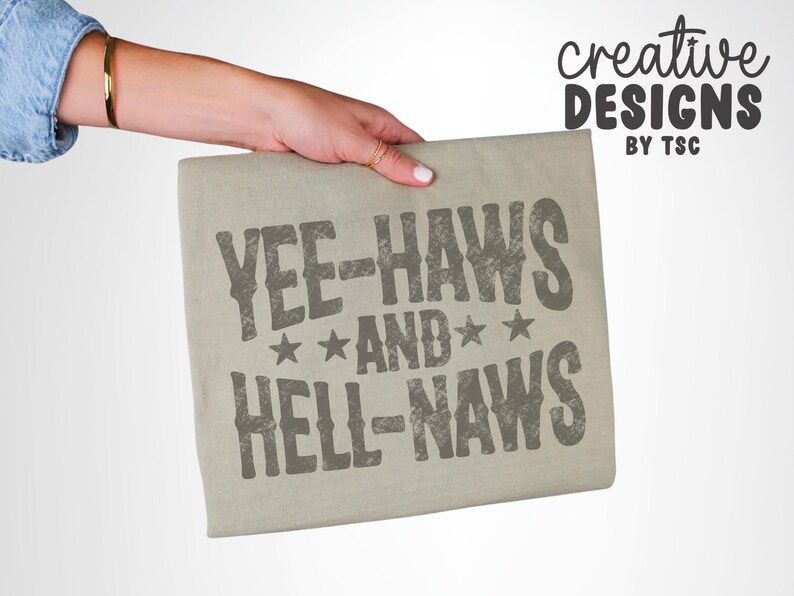 Yeehaws and Hellnaws PNG | Country Designs | Distressed | Cowgirl | Cowboy | Sublimation | Western Font | Digital Download image 5