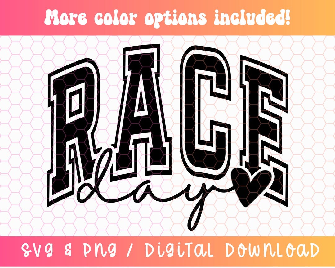 Race Day SVG PNG, Race Day Vibes Svg Png, Game Day Svg, Race Day Cheer ...