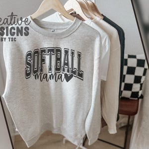 Softball Mama SVG PNG | Sublimation | Varsity Font | Sports | Digital Download image 2