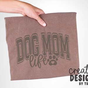 Dog Mom Life SVG PNG | Varsity Font | Fur Mama | Paw Print | Dog Designs | Cut File | Digital Download image 5