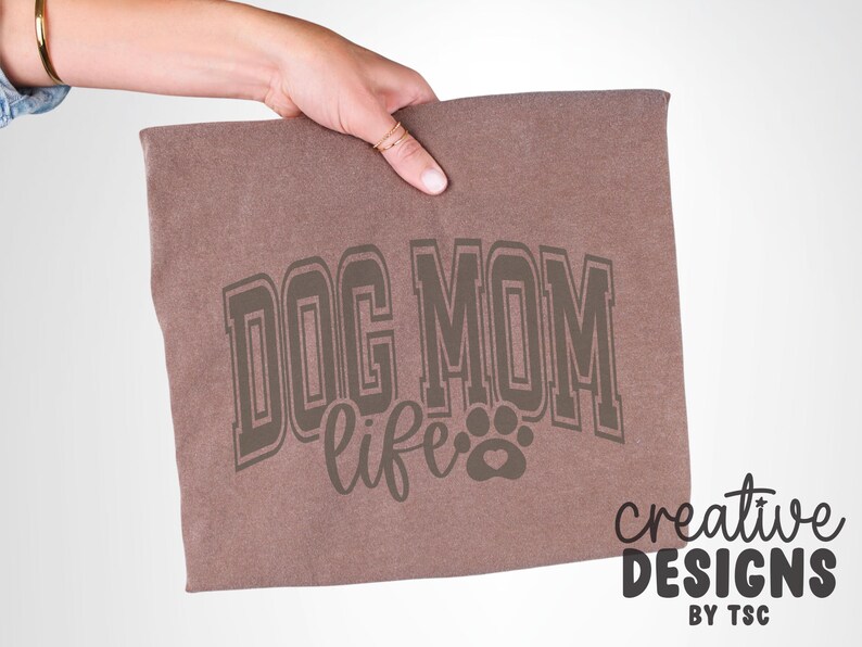 Dog Mom Life SVG PNG | Varsity Font | Fur Mama | Paw Print | Dog Designs | Cut File | Digital Download image 5