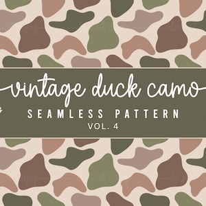 Vintage naadloze camouflagepatroon eend, old school camouflage, moerascamouflage, camouflageachtergronden, camouflagesublimatiepatroon, camouflagepatroon van eendjacht