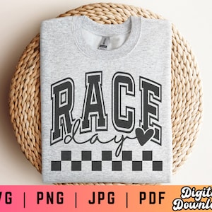 Race Day SVG PNG, Race Day Vibes Svg Png, Game Day Svg, Checkered Racing Svg, Race Season Svg, Race Svg, Race Day Shirt Svg, Varsity Svg Png