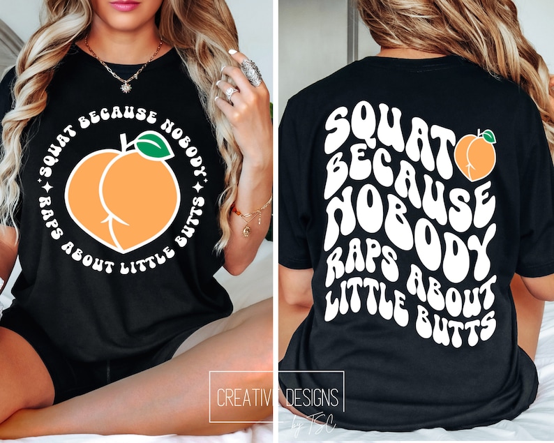 Hocke, weil niemand über kleine Hintern rappt SVG, PNG, lustiges Fitnessstudio-Shirt, lustiges Fitnessstudio-Shirt, Workout-Shirt, Bein-Tag-Svg, Fitness-Svg Bild 2