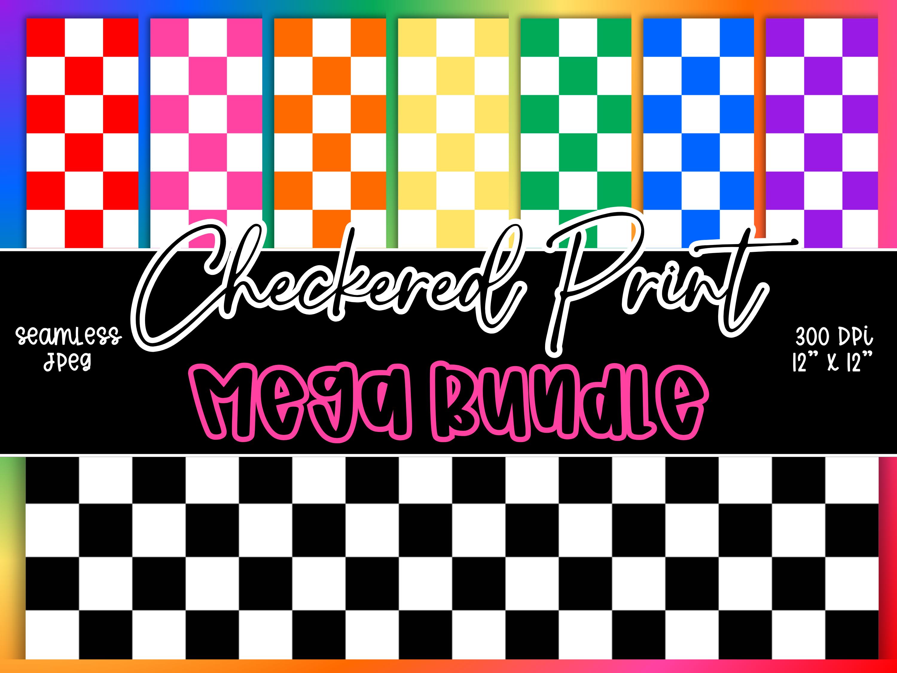 Checkered Print Seamless Pattern Bundle | Checkerboard | Digital Papers ...