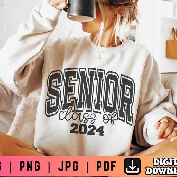 Class of 2024 SVG PNG, 2024 Grad Svg, Senior Svg Png, Senior Shirt Svg, Graduation Svg, Class of 2024 Sublimation, Senior Varsity Svg Png