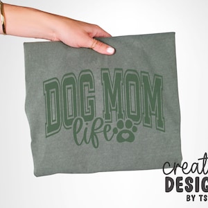 Dog Mom Life SVG PNG | Varsity Font | Fur Mama | Paw Print | Dog Designs | Cut File | Digital Download image 7