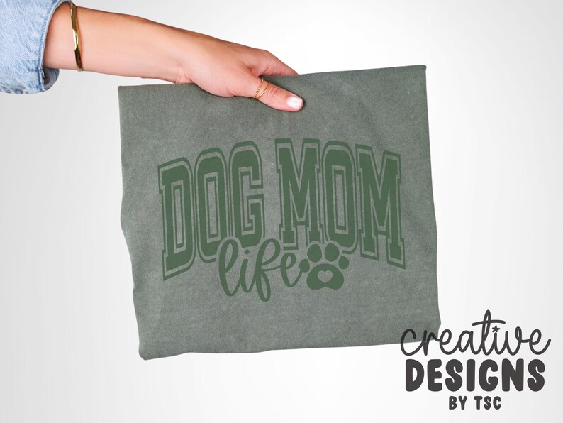 Dog Mom Life SVG PNG | Varsity Font | Fur Mama | Paw Print | Dog Designs | Cut File | Digital Download image 7