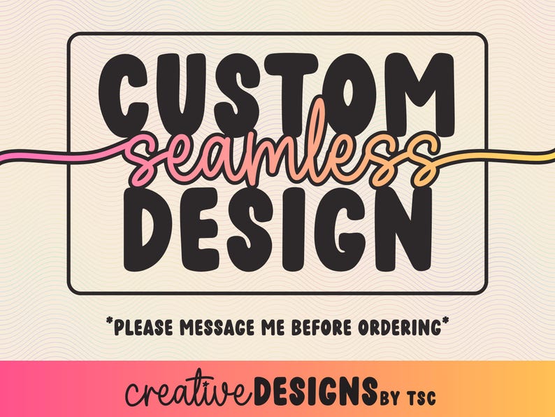 Custom Seamless Pattern | 1 JPEG File | 12 by 12 inches - 300 dpi image 1