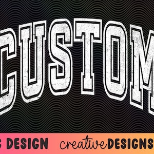 Custom Distressed Varsity Font PNG | Digital Download