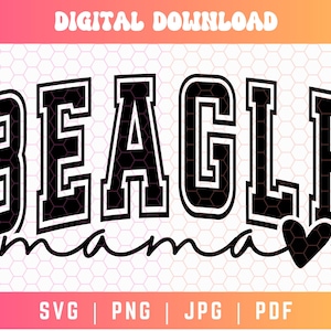 Beagle Mama SVG PNG PDF, Varsity Svg Png, Beagle Mom Svg Png, Beagle Shirt Svg Png, Dog Mama Svg Png, Beagle Sublimation, Beagle Designs