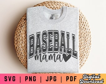 Baseball Mama SVG PNG, Baseball Mom Svg Png, Varsity Svg Png, Baseball Mom Era Svg, Mom Life Svg, Mom Shirt Svg Png, Baseball Sublimation