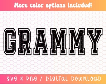 Grammy SVG PNG, Varsity Svg Png, Grandma Svg Png, Grammy Sublimation, Varsity Font Svg, Grammy Designs, Grandma Sublimation, Gift for Grammy