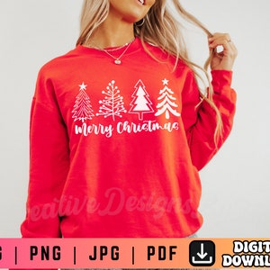 Feliz Natal SVG PNG PDF, suéter de árvore de Natal Svg, cabide de porta de Natal Svg, caneca de férias Svg, arquivos de corte de férias, sinal de Natal Svg