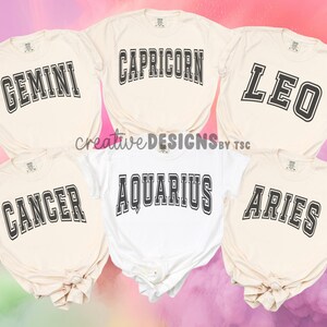 Zodiac Bundle, Zodiac Svg Png, Varsity Svg Png, Birth Sign Svg Png, Astrology Svg Png, Zodiac Sign Sublimation Png, Instant Download Svg Png image 3