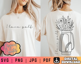 I Love Golf SVG PNG, Floral Golf Svg Png, Cute Golf Svg Png, Golfing Svg Png, Boho Golf Svg Png, In My Golf Era Svg Png, Golf Sublimation