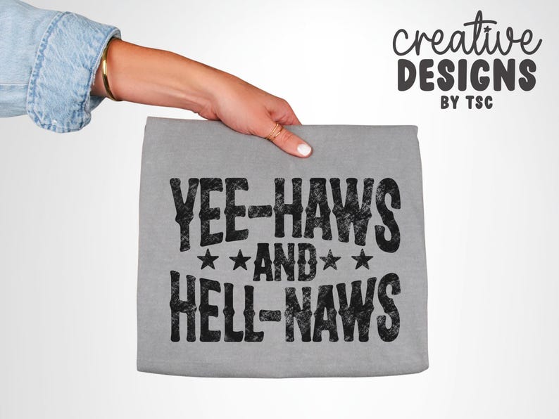Yeehaws and Hellnaws PNG | Country Designs | Distressed | Cowgirl | Cowboy | Sublimation | Western Font | Digital Download image 2
