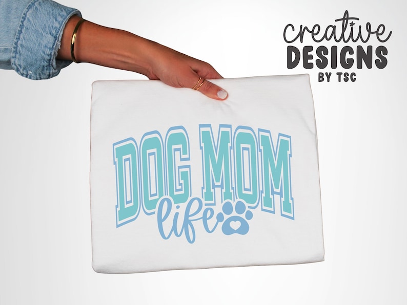 Dog Mom Life SVG PNG | Varsity Font | Fur Mama | Paw Print | Dog Designs | Cut File | Digital Download image 6