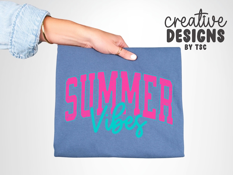 Summer Vibes PNG, Varsity Png, Neon Summer Png, Trendy Summer Png, Summertime Png, Distressed Png, Retro Summer Png, Sublimation Design image 4