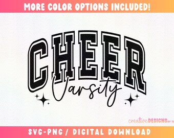 Varsity Cheerleader SVG PNG | Cheer | Varsity Font | Cheer Squad | Cheerleading | Cheer Team | Cut File | Sublimation | Digital Download