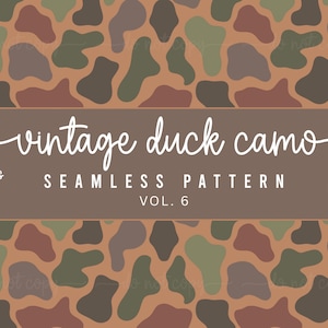 Vintage naadloze camouflagepatroon eend, old school camouflage, moerascamouflage, camouflageachtergronden, camouflagesublimatiepatroon, camouflagepatroon van eendjacht