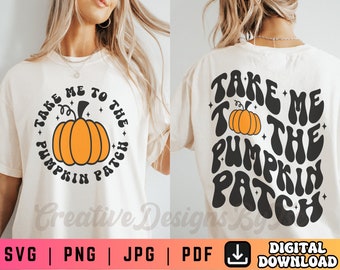 Take Me to the Pumpkin Patch SVG PNG, Retro Halloween Svg, Pumpkin Patch Svg Png, Fall Sublimation, Fall Svg Png, Pumpkin Patch Sublimation