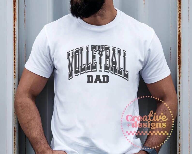 Papà pallavolo SVG PNG, Pallavolo Svg Png, Maglietta papà pallavolo Svg Png, Sublimazione pallavolo, Varsity Svg Png, Papà sportivo Svg Png immagine 2