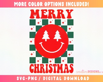 Retro Christmas SVG PNG, Merry Christmas Sweater Svg Png, Checkered Christmas Svg Png, Christmas Sweater Svg Png, Christmas Tshirt Svg Png