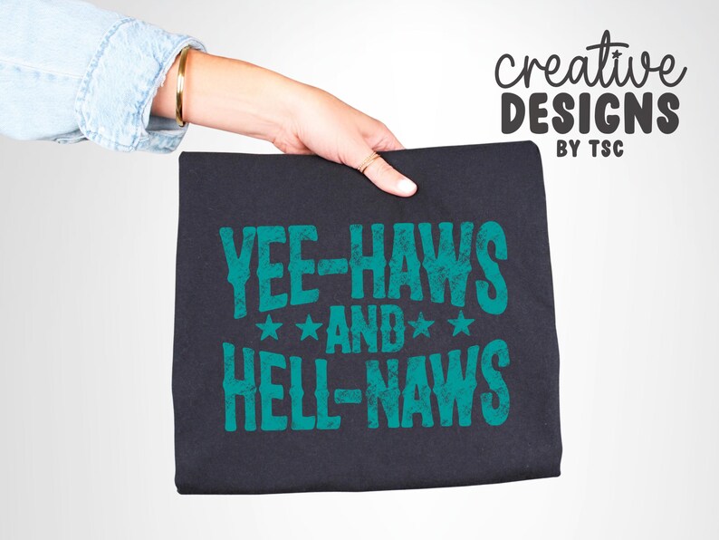 Yeehaws and Hellnaws PNG | Country Designs | Distressed | Cowgirl | Cowboy | Sublimation | Western Font | Digital Download image 6