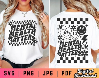 Mental Health Matters SVG PNG, Be Kind to Your Mind Svg, Mental Health Svg, Mental Health Awareness, Motivational Svg, Trendy Svg, Retro Svg