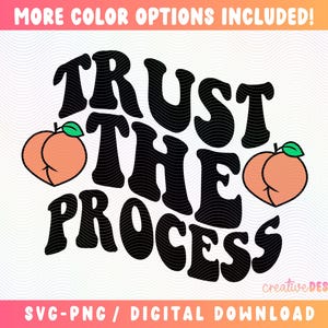 Lita på processen SVG PNG | Gymtröjadesign | Träning | Motion | Persika rumpa | Tyngdlyftning | Gymmotivation | Klipp fil