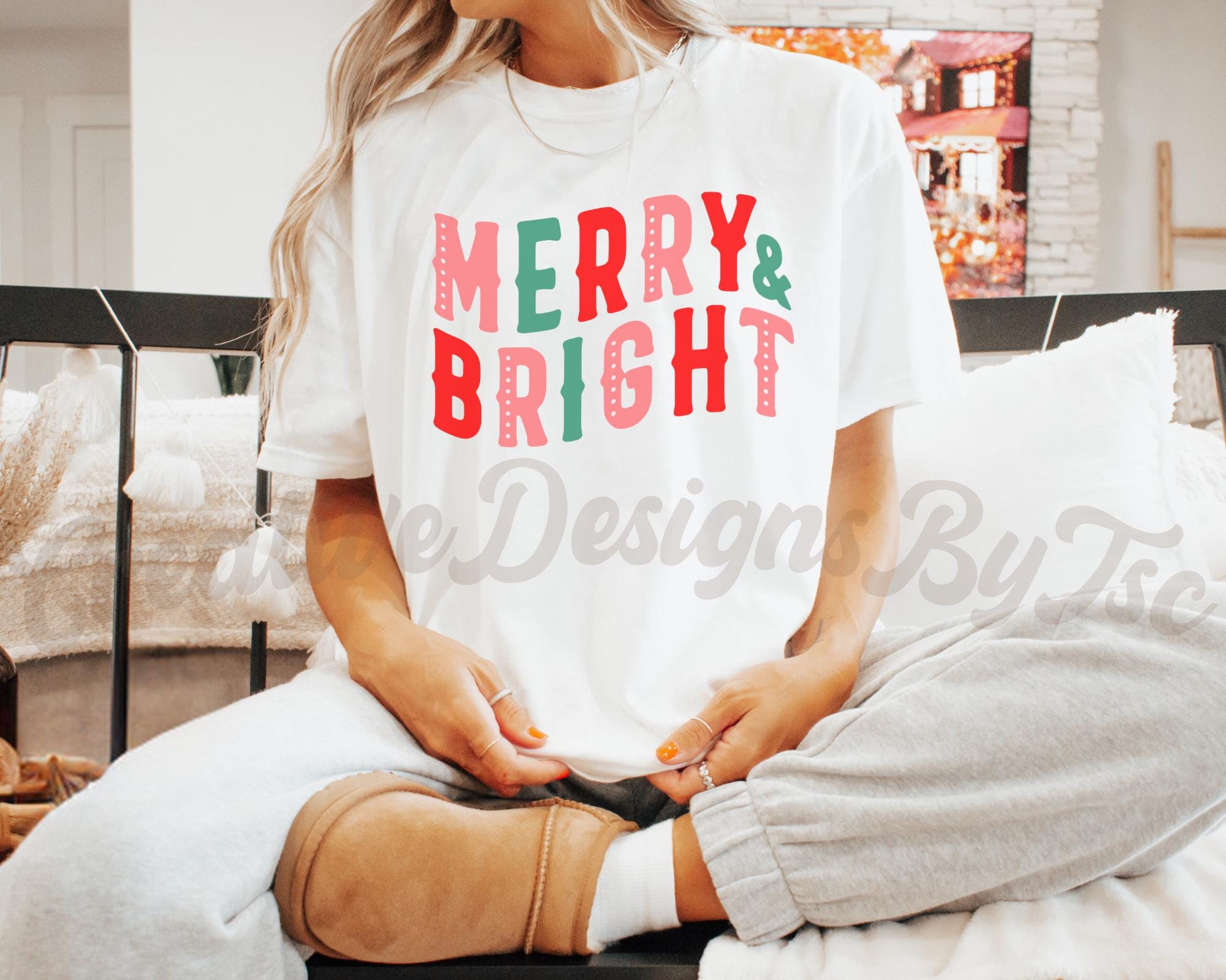 Merry and Bright SVG PNG PDF, Christmas Svg Png, Christmas Shirt Svg ...