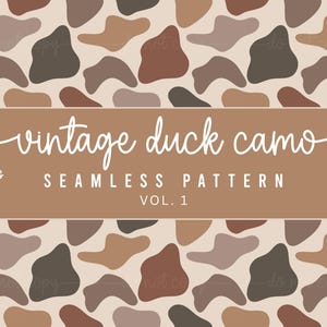 Vintage naadloze camouflagepatroon eend, old school camouflage, moerascamouflage, camouflageachtergronden, camouflagesublimatiepatroon, camouflagepatroon van eendjacht