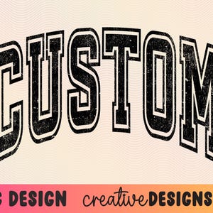 Custom Distressed Varsity Font PNG | Digital Download