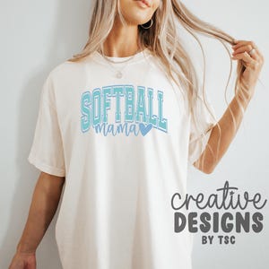 Softball Mama SVG PNG | Sublimation | Varsity Font | Sports | Digital Download image 6