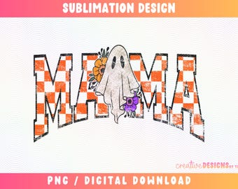 Mama PNG, Maglietta Halloween Mama PNG, Varsity PNG, Vita da mamma PNG, Fantasma PNG, Halloween alla moda PNG, Retro PNG, A scacchi PNG, Effetto invecchiato PNG
