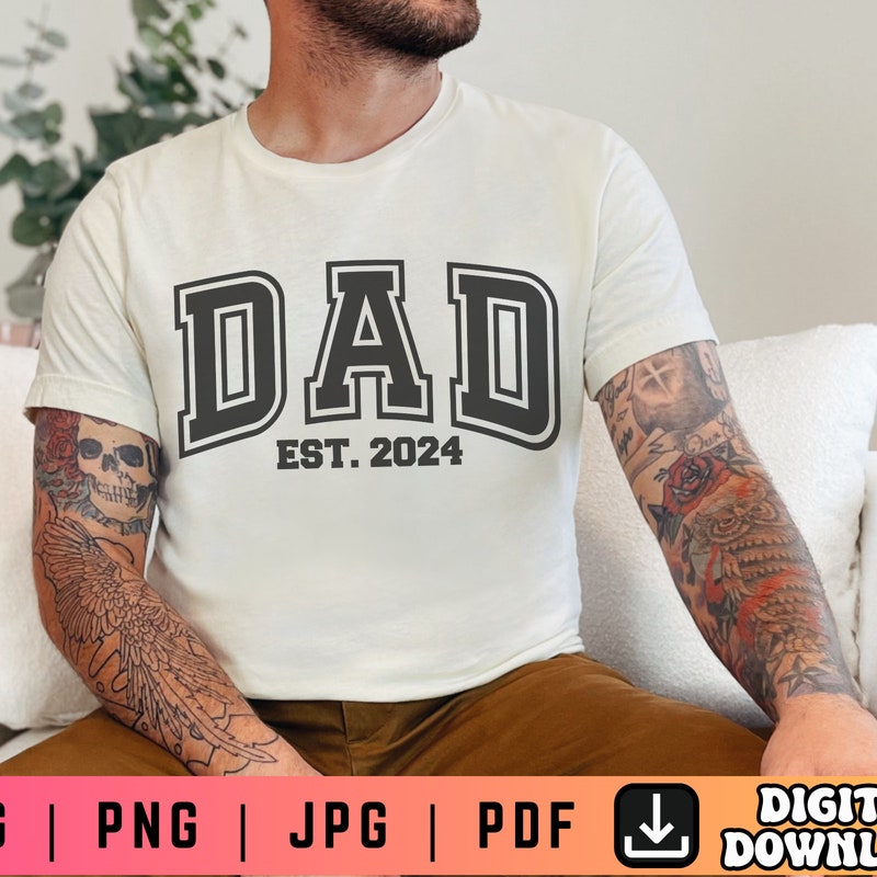 Embroidered papa est 2024 hoodie Etsy.de