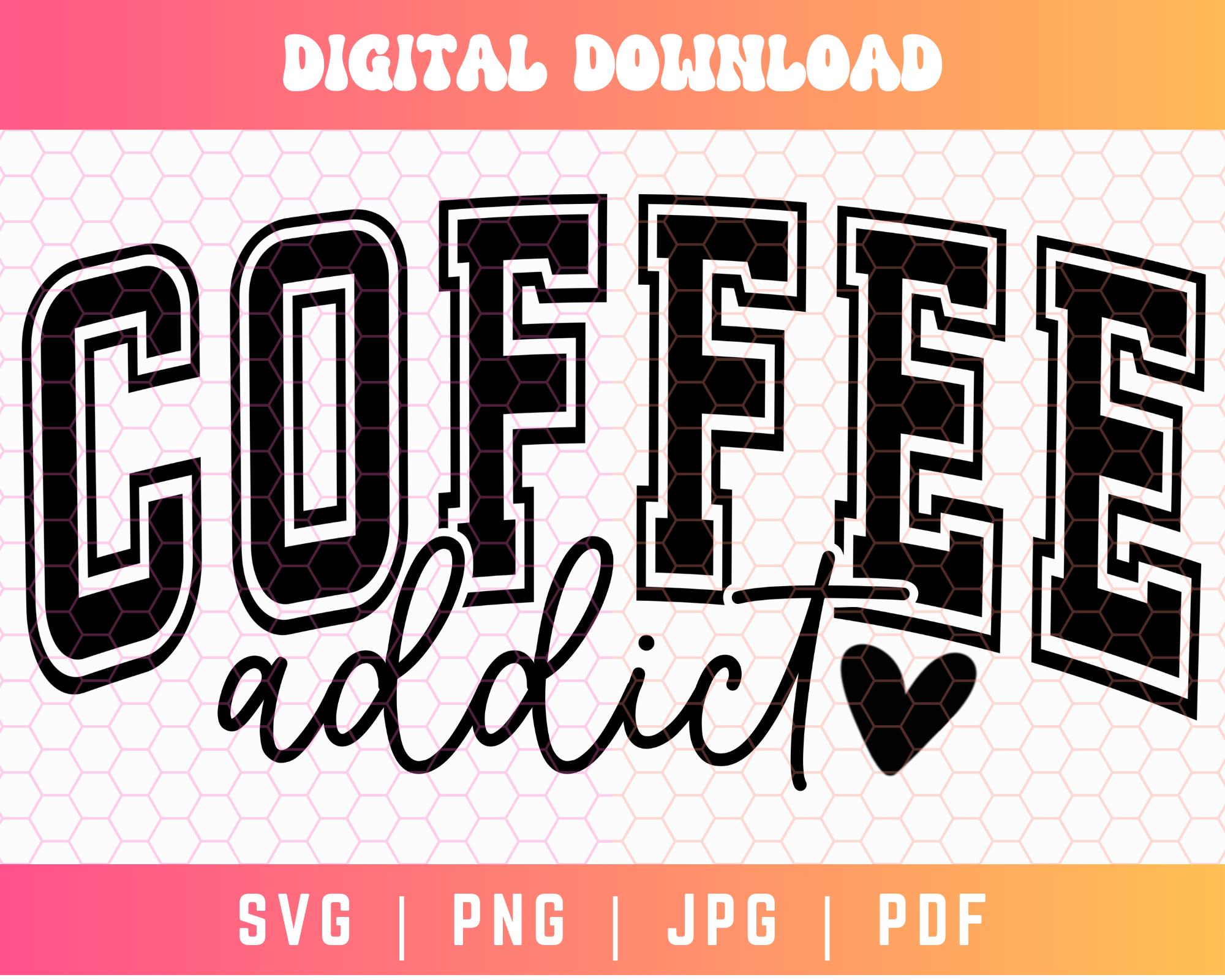 Kaffee Varsity SVG PNG, Kaffeesüchtiger SVG Png, Kaffeetasse SVG Png, Kaffee Liebhaber SVG Png, Kaffee Shirt SVG Png, Varsity SVG Png, Kaffee svg
