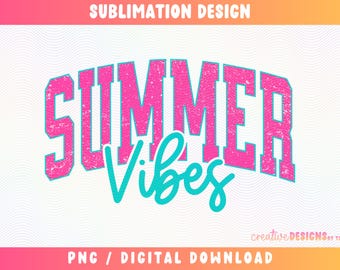 サマーバイブスPNG、バーシティPNG、ネオンサマーPNG、トレンディサマーPNG、サマータイムPNG、ダメージPNG、レトロサマーPNG、昇華デザイン