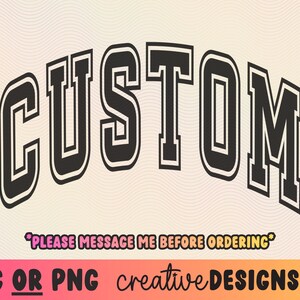 Création de polices Varsity personnalisées | SVG ou PNG | Téléchargement numérique