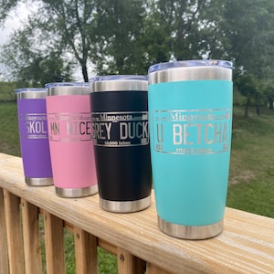Customizable Minnesota License Plate Design 20oz Stainless Steel Tumbler